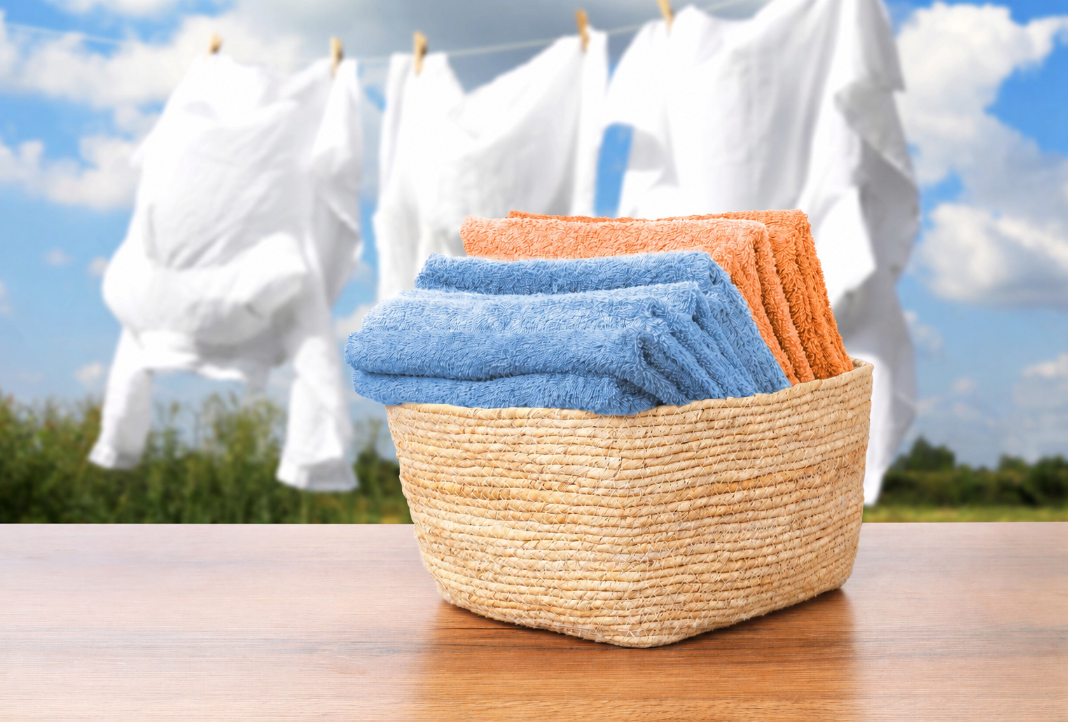 Orange And Blue Towels